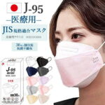 【5％OFFクーポン】j95 不織布 マスク 3d 立体 日本製 快適立体マスク 医療用レベルクラス3 しっかり 安心 サージカルマスク PFE99% BFE99% VFE99% 4層構造 30枚入り 個別包装 高性能マスク 送料無料 口紅がつきにくい 大人マスク 男性も！ 医療用最高クラス JIS規格適合