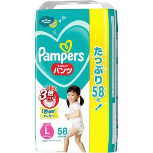 「P＆Gジャパン」　パンパース　さらさらケア　パンツ　ウルトラジャンボ　Lサイズ　58枚