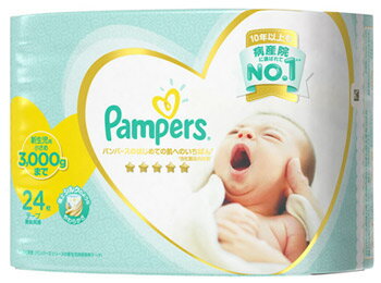 P&G パンパース はじめての肌へのいちばん テープ 新生児用 小さめサイズ 男女共用 (24枚) テープタイプおむつ　【P＆G】