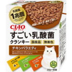 いなばペットフード キャットフード ドライ CIAO すごい乳酸菌 クランキー ドライフード 猫用 20g×10袋 カリカリ BOX チキンバラエティ 国産