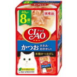 いなばペットフード キャットフード ウェット CIAO パウチ 猫用 40g×8袋 ペーストタイプ かつお ささみ・おかか入り 国産