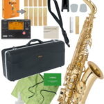 Antigua ( アンティグア ) AS2800 エルドン アルトサックス 新品 アウトレット ラッカー ゴールド 管楽器 eldon GL Alto saxophone セット E　北海道 沖縄 離島不可
