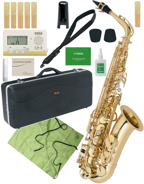 Antigua ( アンティグア ) AS2800 エルドン アルトサックス 新品 アウトレット ラッカー ゴールド 管楽器 eldon GL Alto saxophone セット A　北海道 沖縄 離島不可